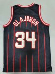 NBA 34 Olajuwon Rockets 1996-97 Maillot Retro noir